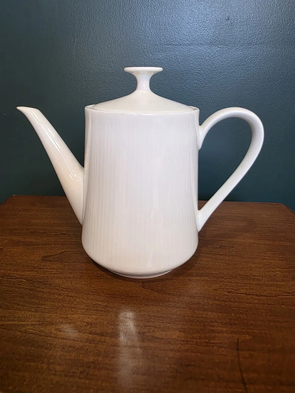 Vintage Mitterteich Bavaria White Porcelain Coffee Tea Pot Germany
